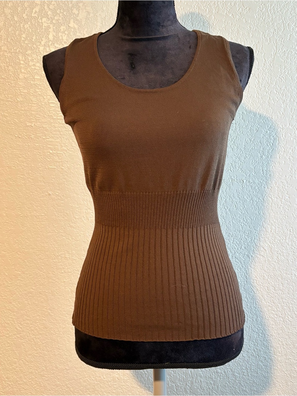 George Brown Ribbed Waist Tank Top